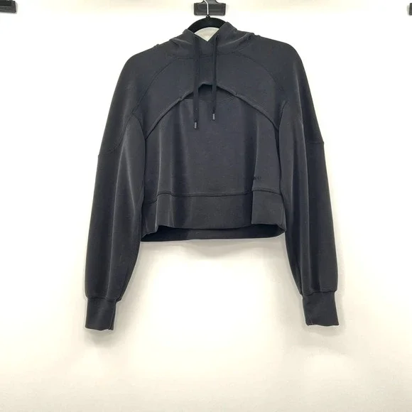 Lululemon Get Centered gray Softstreme Cut Out Hoodie - Picture 2 of 5